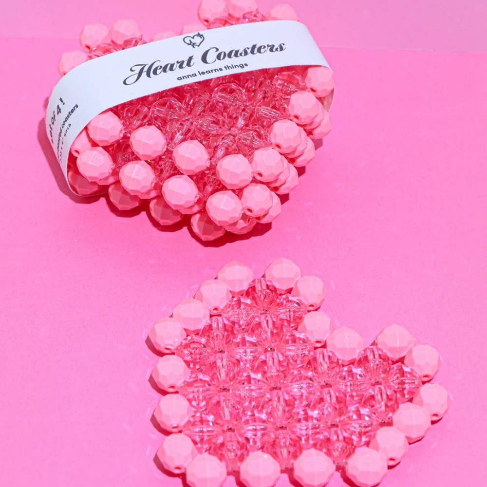 Pink Heart Coasters